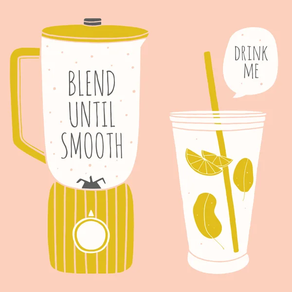 Blender ve saman ile cam.