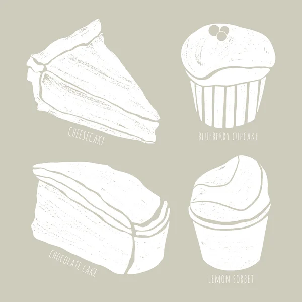Jeu de gâteaux de dessin animé — Image vectorielle