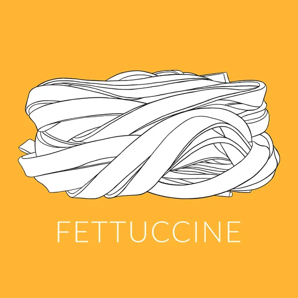Italiensk pasta fettuccine — Stock vektor