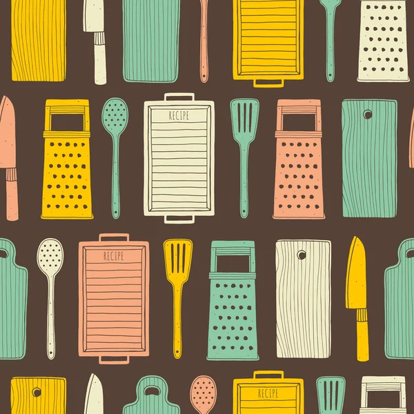 Patrón con equipo de cocina — Archivo Imágenes Vectoriales