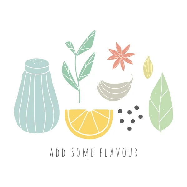 Baharat ile yazı kümesi