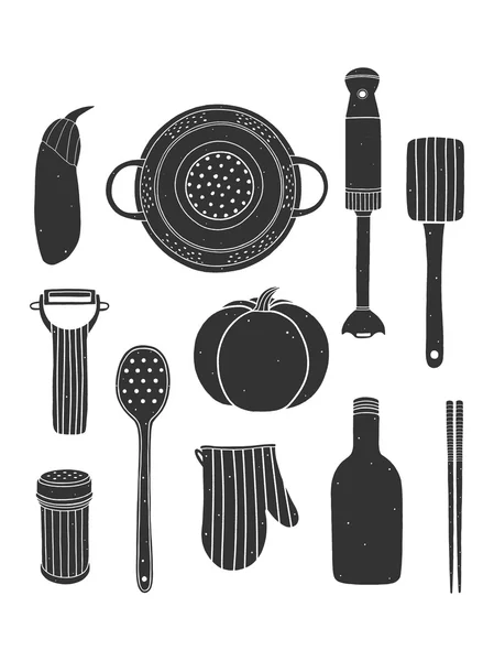 Рука намальована ілюстрація приготування їжі — стокове фото