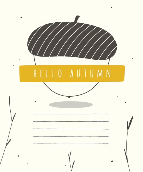 Hallo Herbstkarte — Stockvektor