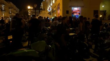 Odessa, Ukrayna - 20 Haziran 2016: Ride gün çalışmak. Motosikletçi gün. Bisikletçileri gün.