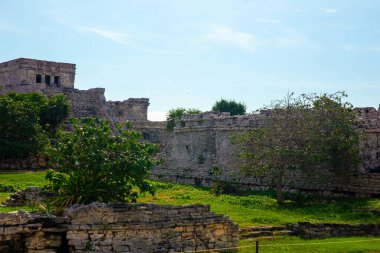Playa Del Carmen 'deki Tulum' un Maya harabeleri