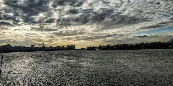 Vista Panorâmica Costa Reservatório Livre Rússia — Fotografia de Stock