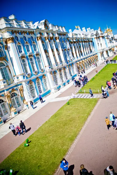 Edifício Azul Velho Parque Livre — Fotografia de Stock