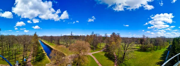 Panorama Parque Livre Contra Céu — Fotografia de Stock