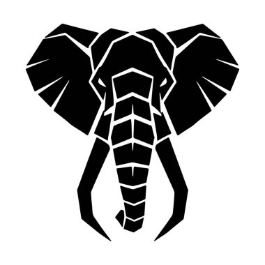 Fil Başı Silüet Vektör Resimleri