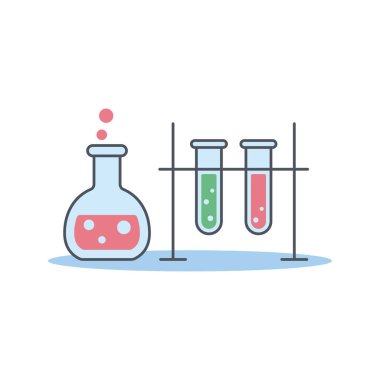 Bilim deney tüpleri ve deney tüpleri.