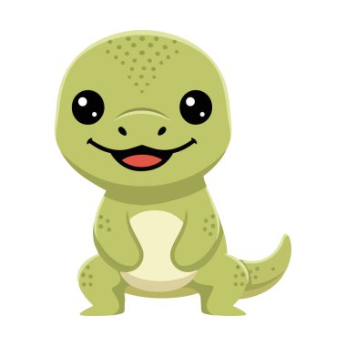 Şirin Çizgi Film Dinozor Tasarımı İllüstrasyonu