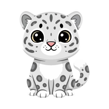 Şirin Kar Leoparı Yavrusu Çizimi