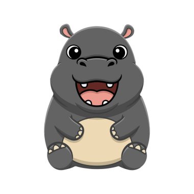 Şirin Çizgi Film Hippo tasarımı Çizim