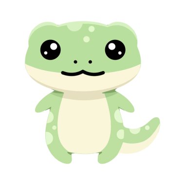 Şirin Yeşil Kertenkele tasarımı Çizimi