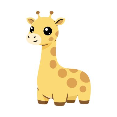 Şirin Karikatür Zürafa tasarımı Çizim