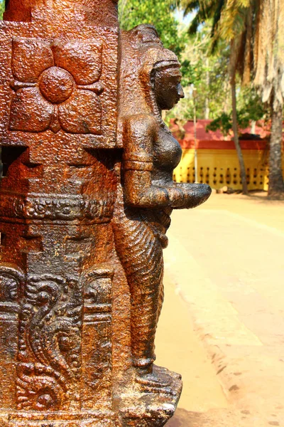 The figure in the Hindu temple. Janardana Swami Temple. Varkala Temple — Stock Photo, Image