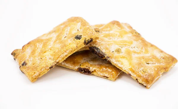 gri arka planda kuru üzümlü kurabiyeler