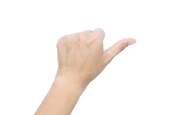 El hareketi. Beyaz arka plan