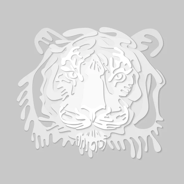 Tigre cortado en papel — Archivo Imágenes Vectoriales