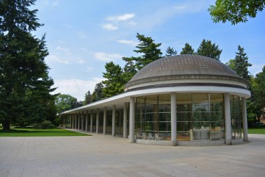 ünlü kolonada central Park City'de Podebrady, Çek Cumhuriyeti