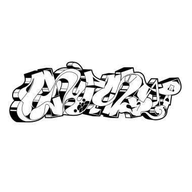 Grafiti Kentsel Sanat vektör.