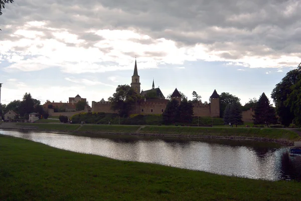 Silhuette da cidade de Nymburk, República Checa — Fotografia de Stock