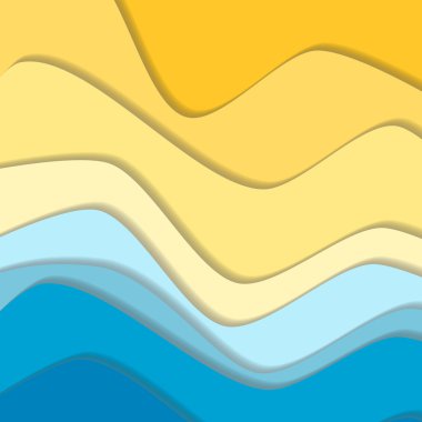 Sarı ve mavi eğrisi dalga satır arkaplanı