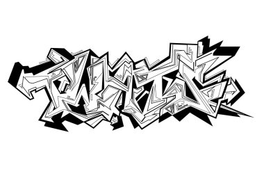 Grafiti Kentsel Sanat vektör.