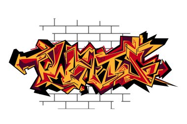 Grafiti Kentsel Sanat vektör.