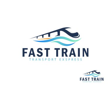 tren logosu yaratıcı tasarım ulaşım hızlı iş konsepti lojistik
