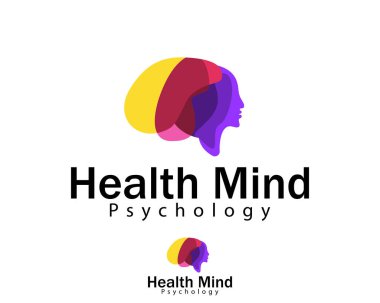 sağlık zihin logosu yaratıcı tasarım konsepti akıllı beyin psikolojisi