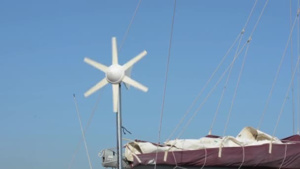 Tekne Rüzgar Hızı Yön Göstergesi — Stok video