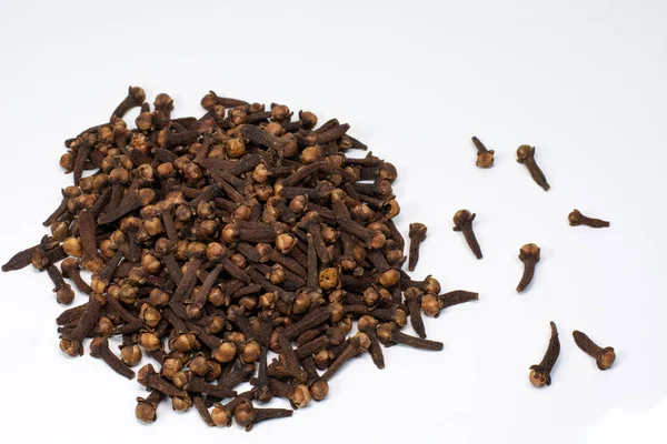 Dry Spice Cloves Isolated White Background — Stock Photo, Image
