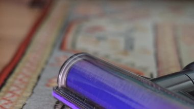 Süpürge Temizleyicisinin Makro Çekimi Halı Temizleme Yeri