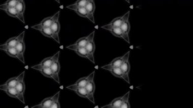 Siyah ve Beyaz Kaleydoskop Soyut Geometri Hareketi Arkaplanı