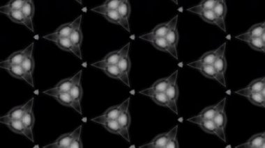Siyah ve Beyaz Kaleydoskop Soyut Geometri Hareketi Arkaplanı