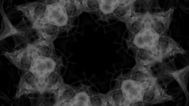 Siyah ve Beyaz Kaleydoskop Soyut Geometri Hareketi Arkaplanı