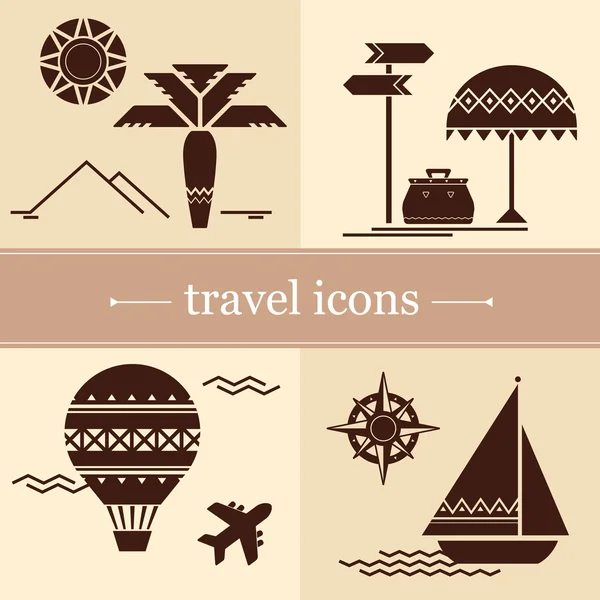 Travel and tourism icon set. — Stock Vector