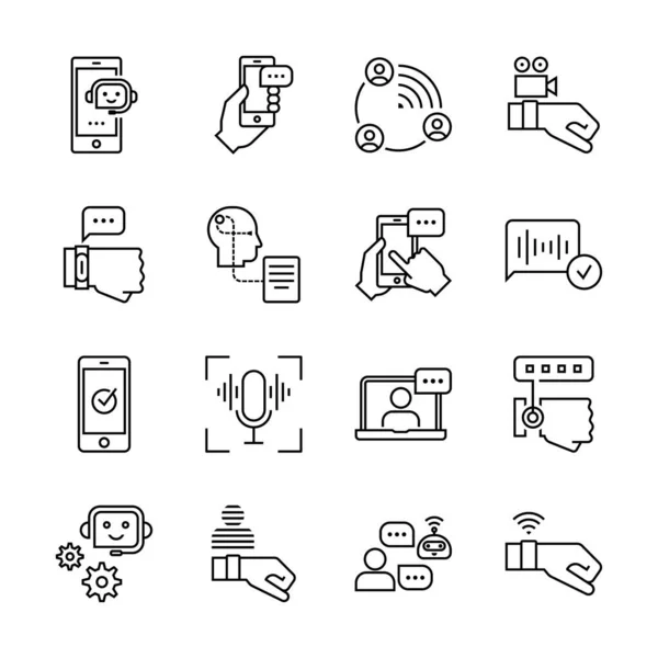 Conjunto de ícones de comunicação Vetores De Bancos De Imagens