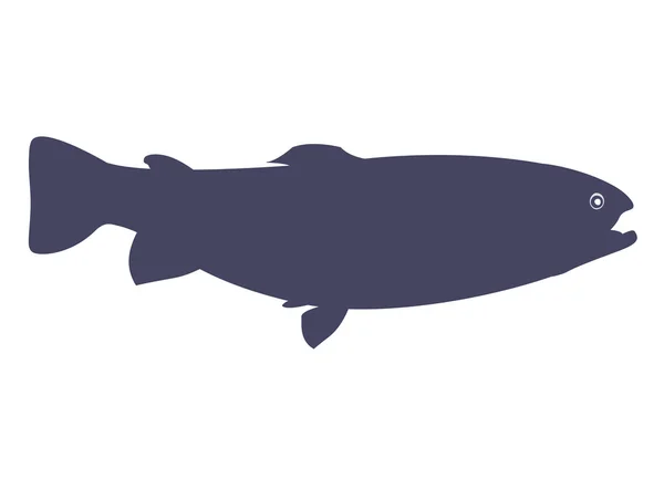 Beyaz arka plan üzerinde izole mavi muhbir balık. Vektör çizim — Stok Vektör
