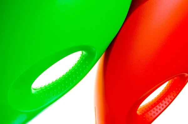 Colorato sfondo astratto realizzato con bottiglie di plastica — Foto Stock