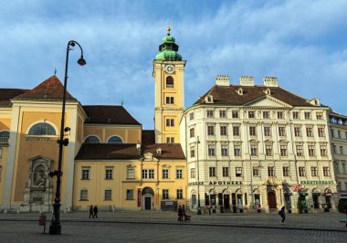 Vienna, Avusturya - 22 Şubat 2016: Vienna, Austria center İskoç manastırda.