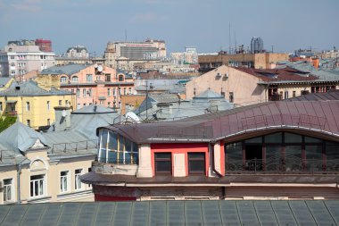 Havadan görünümü Moskova Merkezi. Rusya. 