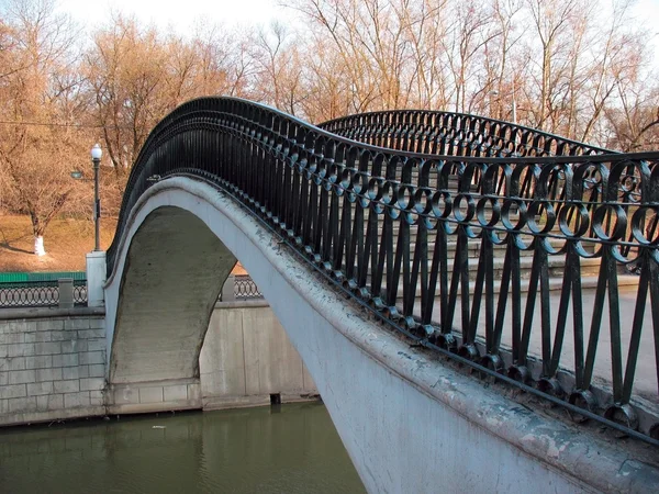 Kemerli ayak-köprü Tamozhennyj Nehri Yauza, 1939 yılında inşa edilmiş. Moscow, Rusya Federasyonu.