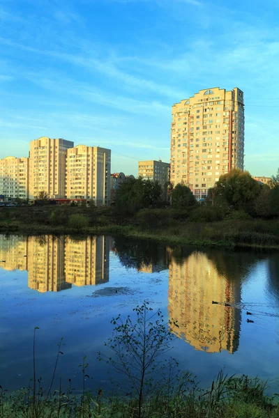 新的住宅区。俄罗斯莫斯科地区巴拉希哈 — 图库照片
