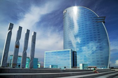 Barcelona, İspanya - 29 Eylül 2014. W Barcelona hotel Barcelona, İspanya.