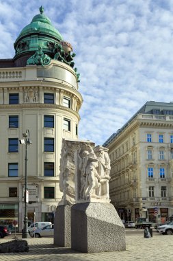 Vienna, Avusturya - 22 Şubat 2016: Memorial karşı savaş ve faşizm Viyana, Avusturya.