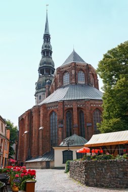 Riga, Letonya 'daki St. Peter Kilisesi..