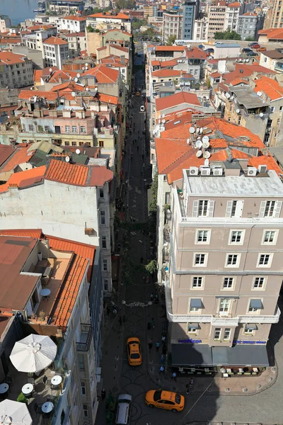 イスタンブールのスカイライン。ガラタ塔から北西への眺め。トルコ. — ストック写真