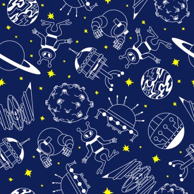 Yabancılar, Moon, Satürn, Venüs ve uzay gemisi ile Seamless Modeli